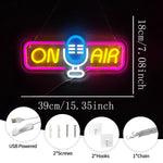 On Air Neon Sign For Wall Decor,Led Neon Light For Game Room,Broadcasting Room,Live Room,Bedroom Decor, Music Studio,USB Powered