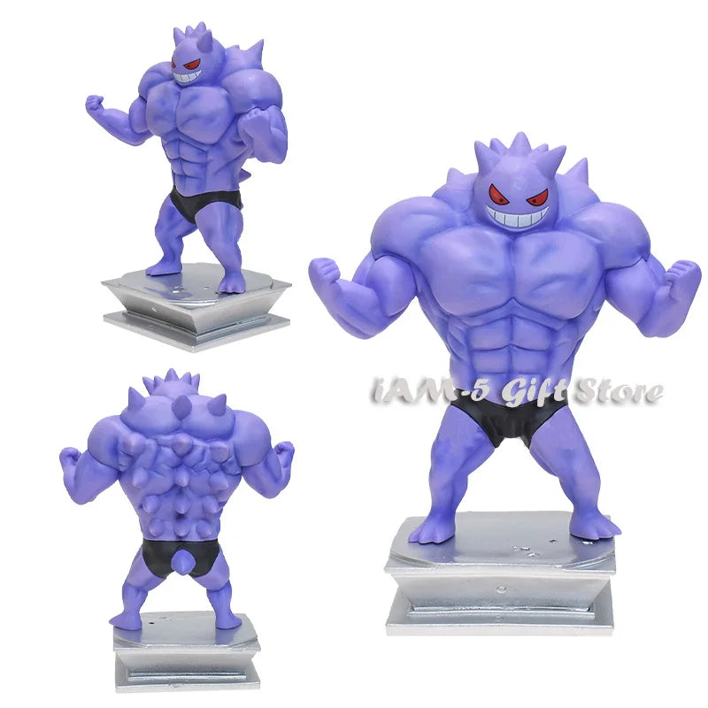 Pokemon Toys GYM Figurines Cartoon Fitness Muscle Man Action Figure Charmander Bulbasuar Squirtle Gengar Fit Model Anime Toys