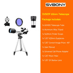 Svbony SV501P 60/70mm Astronomical Telescope Sets,for Planetary and Moon Observation,Gift for  Kids,Beginners and Students