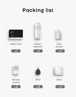 MULO Alarm System For Home Burglar Security 433MHz GSM  Home alarm Wireless PG103 WiFi Alarma Tuya Smart App Work With Alexa