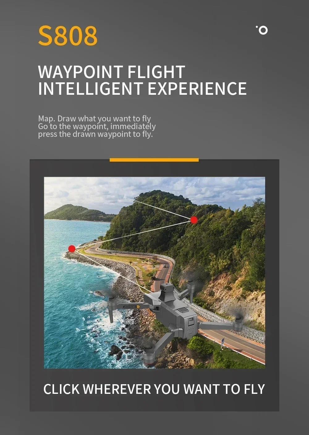 S808 PRO Drone 5G GPS Professional 8K Dual Camera 3-axis Anti-Shake Gimbal Obstacle Avoidance Wifi FPV Brushless Drone