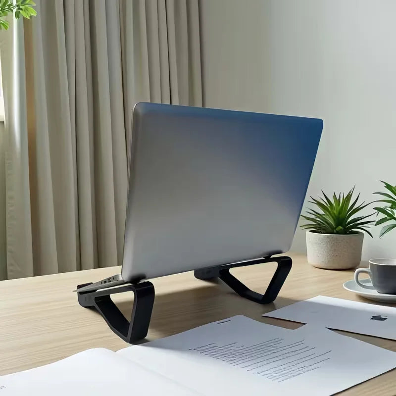 Ergonomic Adjustable Laptop Stand with Tilt and Height Adjustment – Portable for MacBook and PC, Minimalist Design