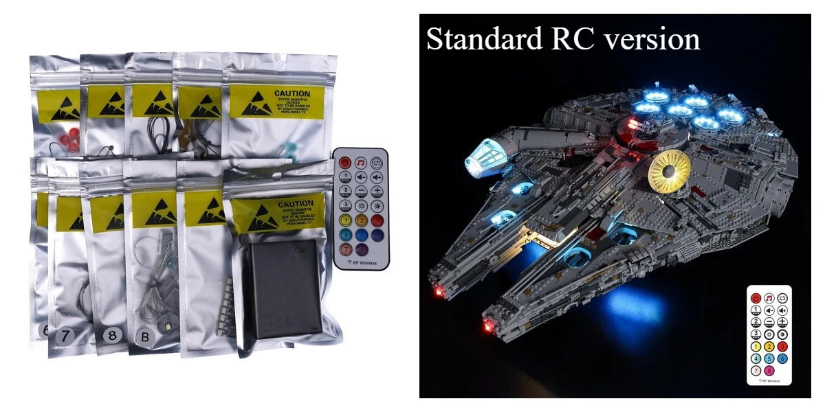 Led Light Kit Compatible With LEGO Ultimat Falcon Millennium Star Falcon 75192 05132 DG005 81085 Building Blocks No Model