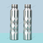 1/2/3Pcs 1000ml Stainless Steel Sport Water Bottles Single-layer Rugged Water Cup Metal Flask Drinkware for Camping Sports Gym