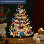 Christmas party decorations Christmas tree desktop decorations Christmas decorations simulation tree white decorative balls
