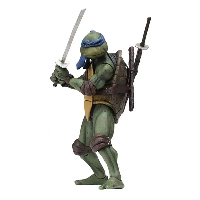 Ninja Turtle Anime Action Figure Neca 1990 Film Version Edição limitada, Estátua de PVC Presentes de Aniversário do Menino