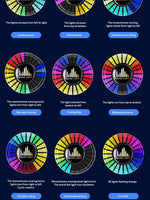 2 in 1 Smart RGB Pickup Lights LED 3D Ambient Lamp Sound Control Music Rhythm Lights Air Freshener for Car Gaming TV Creative