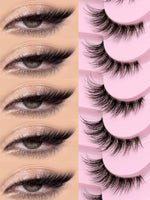 GROINNEYA Cat Eye Lashes Create Natural Look Half Eye Lashes With Winged Ends For Extended Eyelash For Daily Use