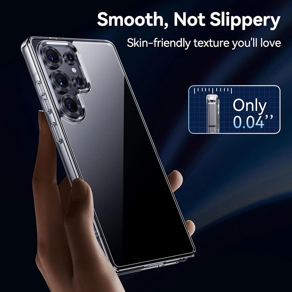 Shockproof Hard Case For Samsung Galaxy S25 Ultra S25+ Plus Hybrid Crystal Clear Acrylic Cover For S25ultra 25 Silicone Soft She
