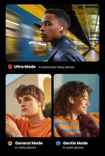 UGREEN Wireless Bluetooth Earphones Semi-Open ANC Adaptive Active Noise Cancelling Earbuds LDAC Hi-Res Audio Headphones Headset