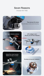 8K ESC 3 Axis Gimbal 360° Obstacle Avoidance WIFI FPV RC Drone 5G Brushless Electric GPS Follow Me Remote Control Quadcopter Toy