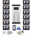 Home Video Doorbell Security Doorphone Wired 2/3/4/5/6/8/10/12 Units Apartment Two-way Audio Visual Intercom System