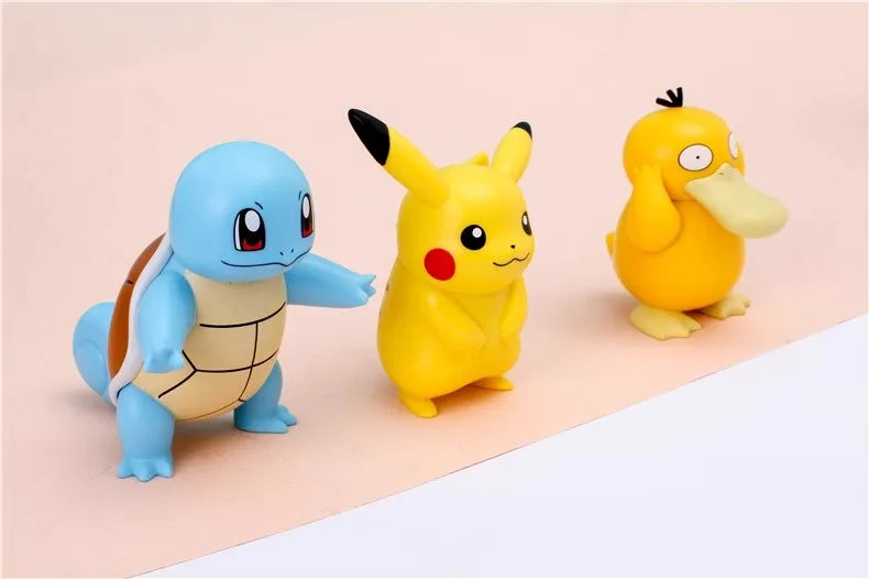 Hot Pokemon Anime Figures Pikachu Toys Model Charmander Psyduck Squirtle Jigglypuff Bulbasaur Kawaii Collect Dolls Action Figure
