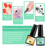 7ml Nail-Primer & Prep Dehydrator Gel Nail Polish 28 Days+ Long-Lasting No Need UV LED Lamp Nail Gel Base Top Coat Varnishes
