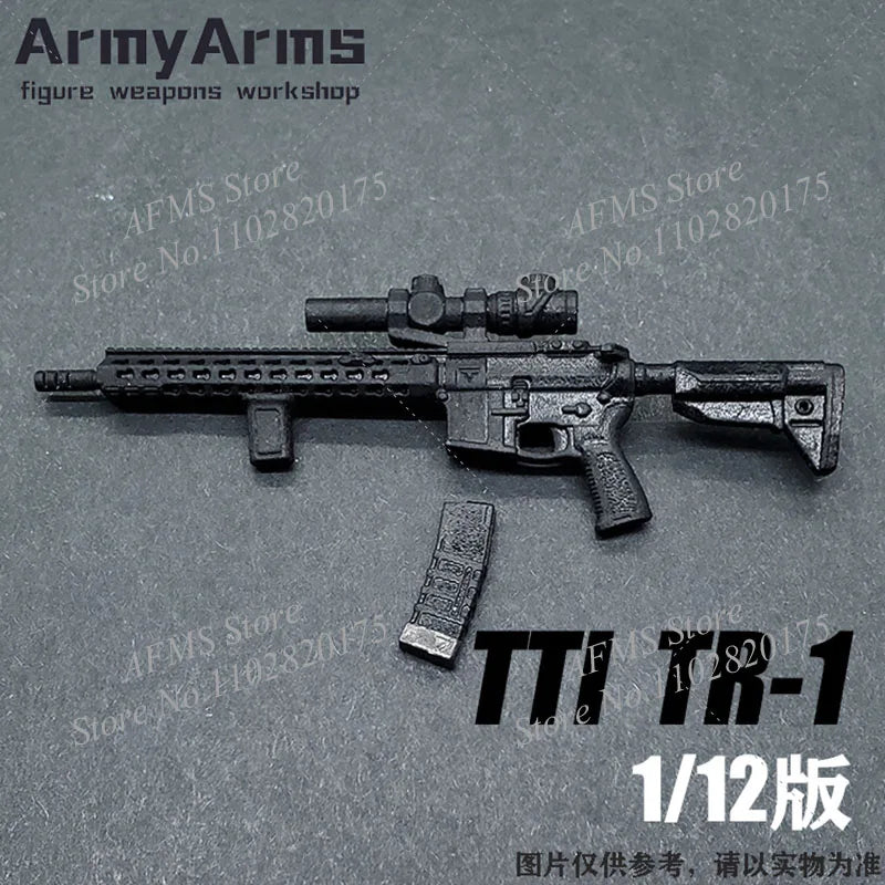 Army Arms 1/12 Scale Collectible Figure John Wick 2 Rifle TTI TR-1 Plastic Gun Weapon Accessory Fit 6" Action Figure Soldier