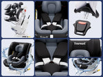 AP01 KL001B Child Car Seat 360° Rotating 5-Point Belt 9-36kg 0 -12 years ECE ISOFIX Child Safety Seat
