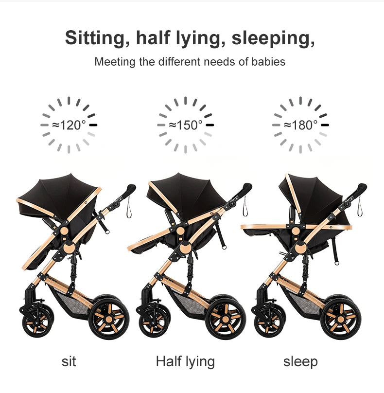 Baby Stroller Light Stroller for Newborn pushchair prams Baby Carriage 3 in 1 baby car seat Foldable Stroller with Mommy Bag