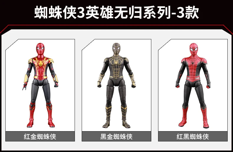 ZD Toy Spider Man No Way Home Marvel legends 1/10 Peter Parker Gold Black Red Model Action Figure Adult Collectible Toy