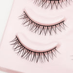 DINGSEN Fake Eyelash Anime Lashes 5 Pairs Little Devil Eyelashes Natural Daily Makeup Manga Eyelashes Clear Band Eyelashes