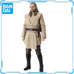 In Stock Original Bandai SHF Qui-Gon Jinn Star Wars The Phantom Menace Action Figure Animation Toy Model Collector Anime Hobby