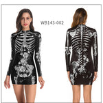 Women's Halloween Costume Dress Cosplay Nurse Costume Uniform Party Sexy Tight Skirt Dress For Female Skeleton Party Carnival