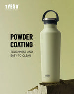 Tyeso Stainless Steel Vacuum Insulated Water Bottle Portable Durable  Leak-Proof for Outdoor Sports Matte Finish Carry Handle