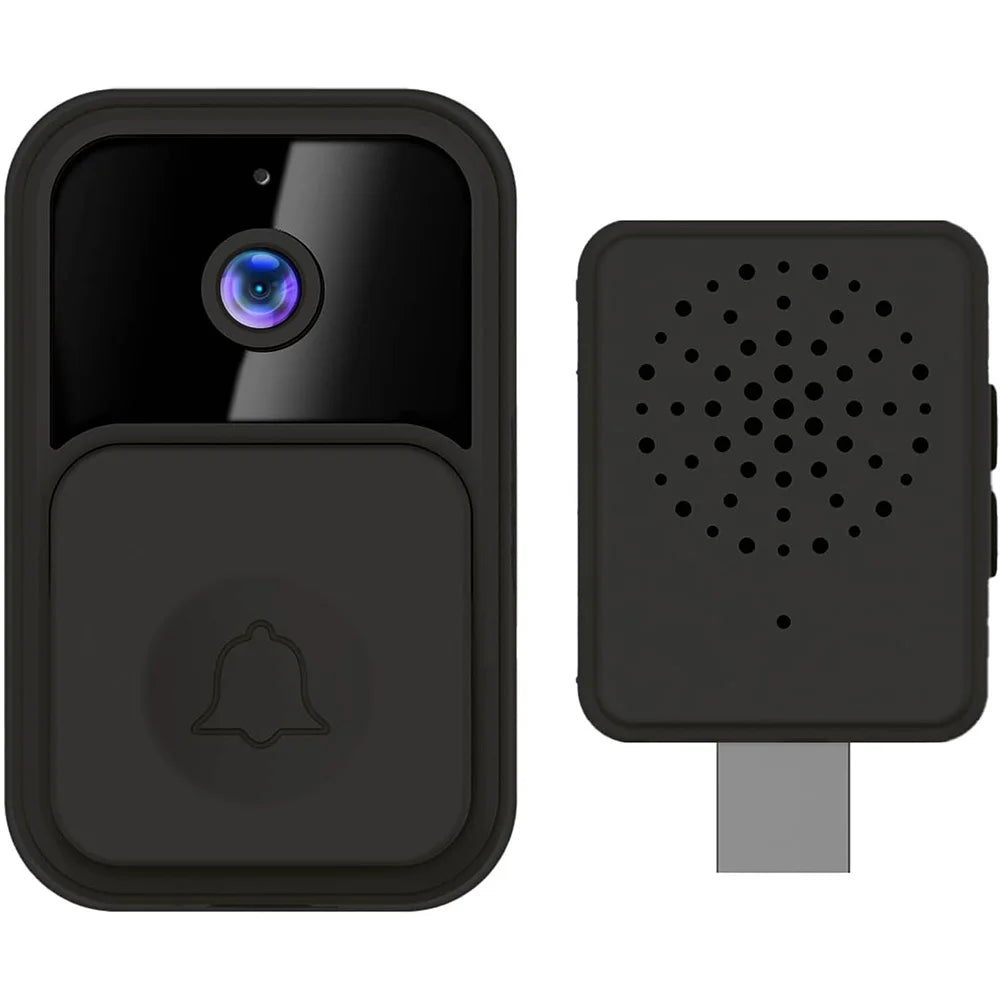 WiFi Wireless Doorbell Camera with Chime Smart Video Night Vision Indoor Security Two-Way Intercom Door Bell for Home Office