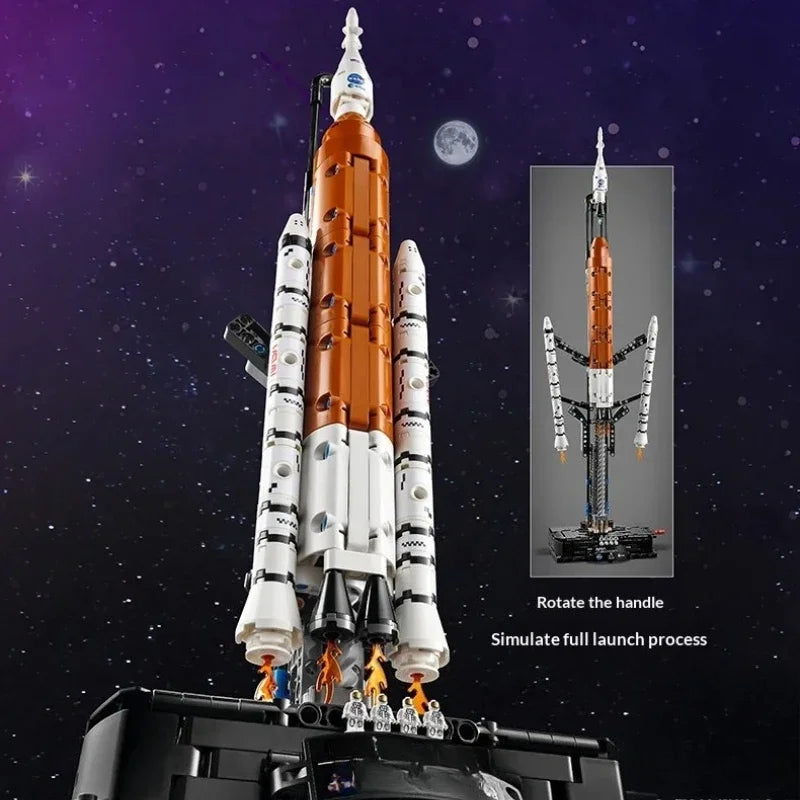 632 pieces High Tech Artemis II Space Launch System Rocket Building Blocks Assemble Bricks Toy Gift For Children Kids