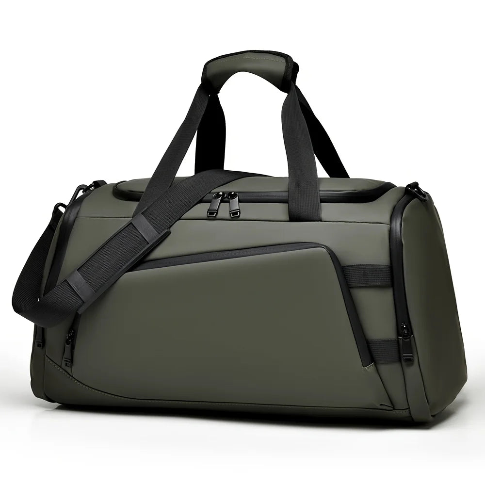 Large capacity multifunctional luggage bag with multiple compartments, suitable for fitness, travel, and overnight travel