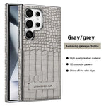 High Quality Leather Holder Electroplate Phone Case for Samsung Galaxy S25 S24 S23 Ultra S24 S23 Plus Bracket Magnetic Cover