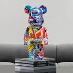 Graffiti Bear Figurine 27cm – Abstract Home Decor & Money Jar
