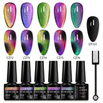 7pc Cat Magnetic Nail Gel Polish Set Long Lasting Glitter Nail Supplies Soak Off UV/LED Vernis Gel Kit for Manicure Design