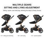 3 in 1 Lightweight High Landscape Baby Stroller Cart Carriage for Newborn Luxury Pushchair
