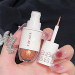 DIKALU Bear Bowling Ball A Teardrop Liquid Eyeshadow Eye Makeup Lying Silkworm Pearl Super Sparkle Glitter Fine Glitter Powder