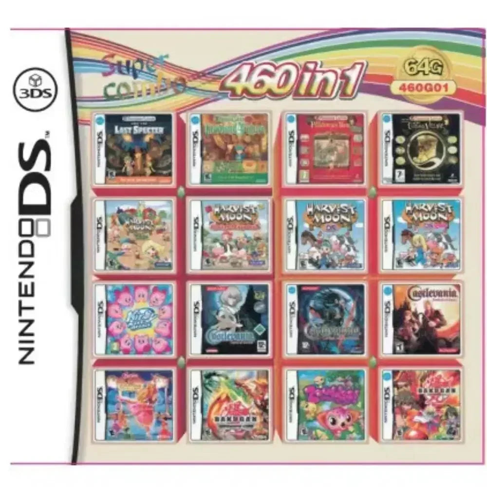 DS/NDS/3DS/NDSL Game Cartridge – All-in-One Video Game Collection for Handheld
