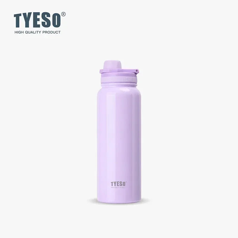 Tyeso Thermos Bottle Portable Sport Vacuum Flask Travel Stainless Steel Thermal Water Bottle Keeps Cold and Heat Thermal Mug