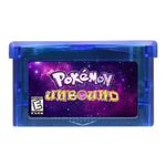 Pokémon GBA-Spielkassetten – Emerald, Seaglass, Rouge Recharged, Yellow Lunar & Dark Violet für die Game Boy Advance-Konsole