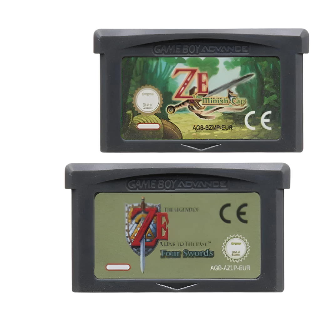 GBA Game Zeld Series 32 Bit Video Game Cartridge Console Card Minish Cap Four Swords Awakening DX Double Pack for GBA/NDS