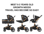3 in 1 Lightweight High Landscape Baby Stroller Cart Carriage for Newborn Luxury Pushchair