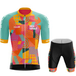 Short Sleeve Road Bike & MTB Racing Kit, Breathable Summer Bicycle Clothing with Bib Shorts
