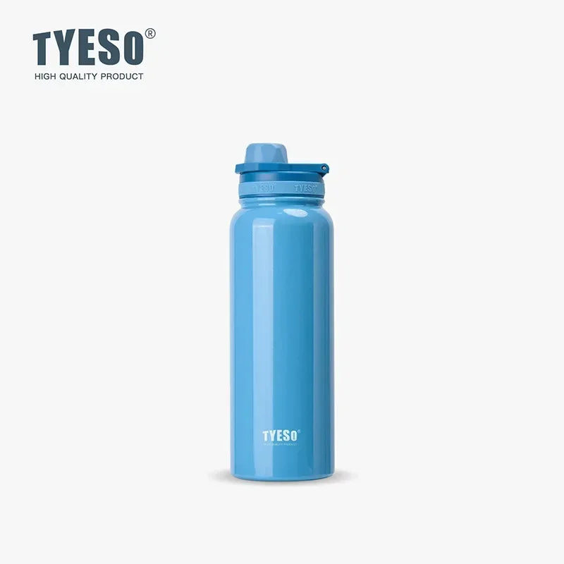 Tyeso Thermos Bottle Portable Sport Vacuum Flask Travel Stainless Steel Thermal Water Bottle Keeps Cold and Heat Thermal Mug