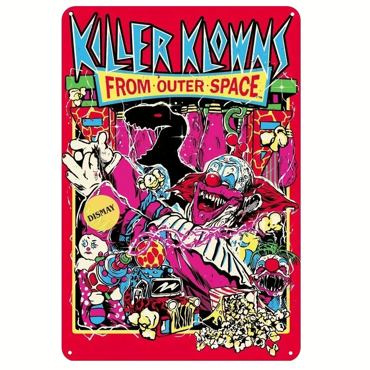 1PC Halloween Metal Sign Horror Movie Theme Shabby Iron Painting Tin Signs Wall Art Man Cave Film Theater Club Home Decoration