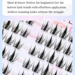 Upgraded Sunflower False Eyelashes No Glue Fake Lashes  Natural Reusable Band-Free Lashes Manga Lash Makeup Korean