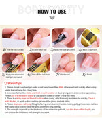 BORN PRETTY 30ml Glitter Pink Hard Jelly Nail Extension Gel Nail Polish Milky White Clear Color Soak Off UV Construction Gel