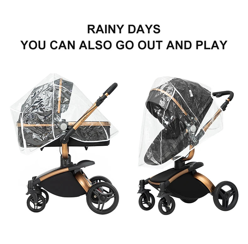 3 in 1 Lightweight High Landscape Baby Stroller Cart Carriage for Newborn Luxury Pushchair