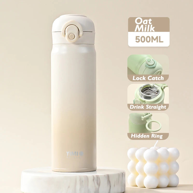 500ml large capacity thickened 316 stainless steel vacuum Thermal insulation portable Tumbler Thermos Water bottle Coffee cup