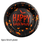 Halloween Themed Disposable Tableware Cups 7 Inch Plates 9 Inch Plates Halloween Party Decoration Supplies Festival Supplies