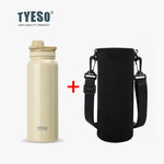Tyeso Thermos Bottle Portable Sport Vacuum Flask Travel Stainless Steel Thermal Water Bottle Keeps Cold and Heat Thermal Mug