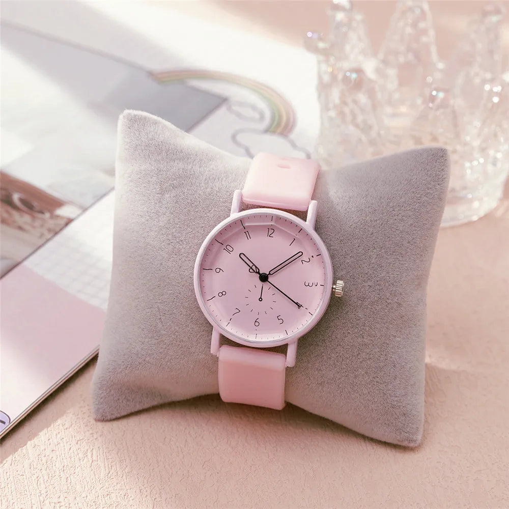 Pink Digital Simple Women Dresses Brand Watches Fashion 2023 New Casual Silicone Strap Ladies Quartz Watche Gift Clock