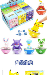 Original Pokemon Anime Figures Pikachu Gengar Sprigatito Sylveon Quaxly Fuecoco Tumbler Toys PVC Model Kawaii Collect Kid Dolls